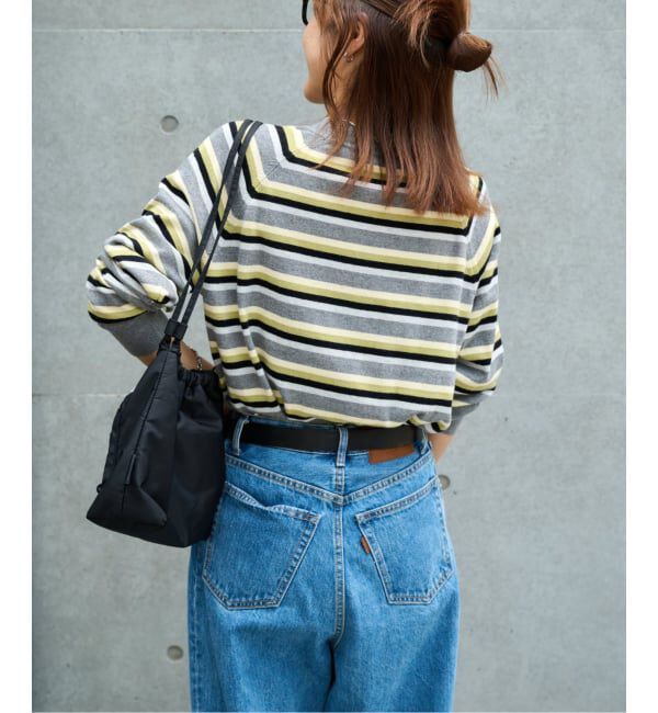 OUTDOOR PRODUCTS Usual Things「≪予約≫コットンカシミヤMIXマルチボーダーニット」|ニット・セーター|