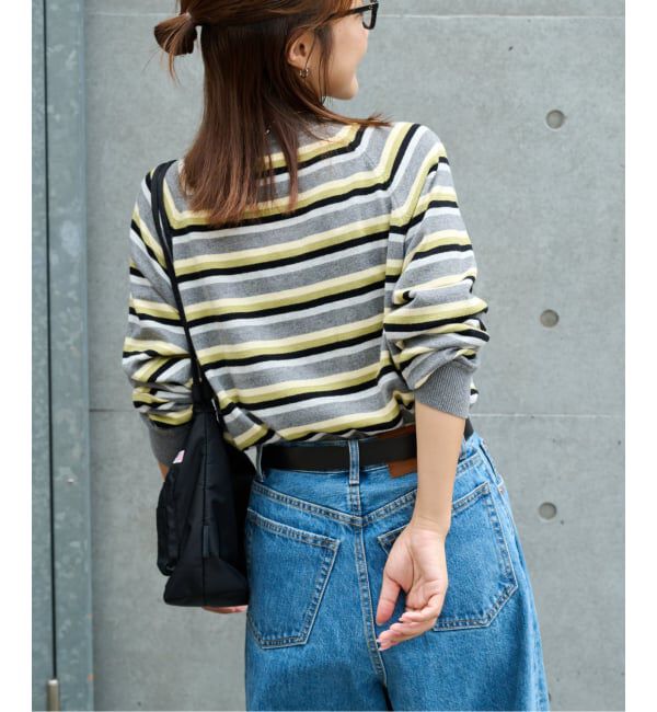 OUTDOOR PRODUCTS Usual Things「≪予約≫コットンカシミヤMIXマルチボーダーニット」|ニット・セーター|