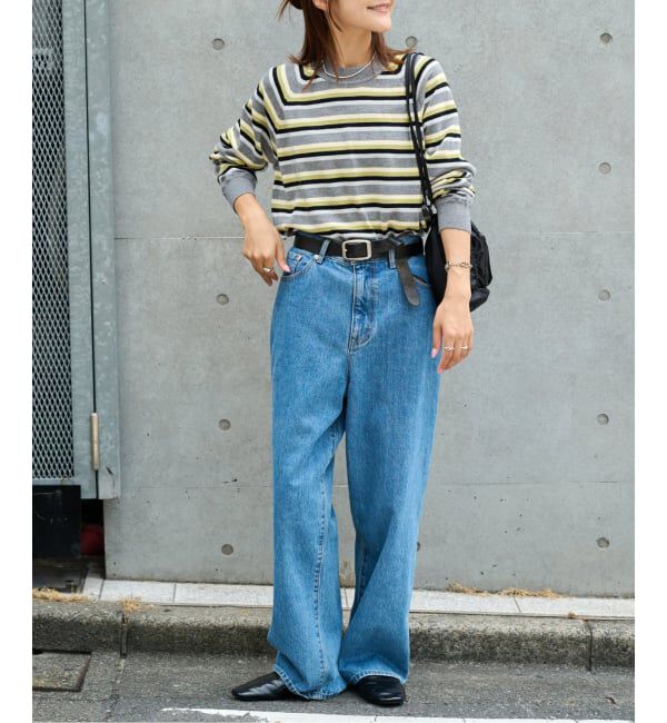 OUTDOOR PRODUCTS Usual Things「≪予約≫コットンカシミヤMIXマルチボーダーニット」|ニット・セーター|