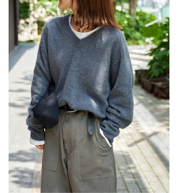 OUTDOOR PRODUCTS Usual Things「≪予約≫WOOL SIGNATURE Vネックニット」|ニット・セーター|