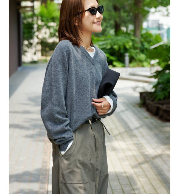 OUTDOOR PRODUCTS Usual Things「≪予約≫WOOL SIGNATURE Vネックニット」|ニット・セーター|