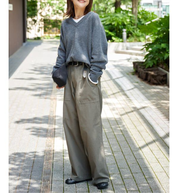 OUTDOOR PRODUCTS Usual Things「≪予約≫WOOL SIGNATURE Vネックニット」|ニット・セーター|