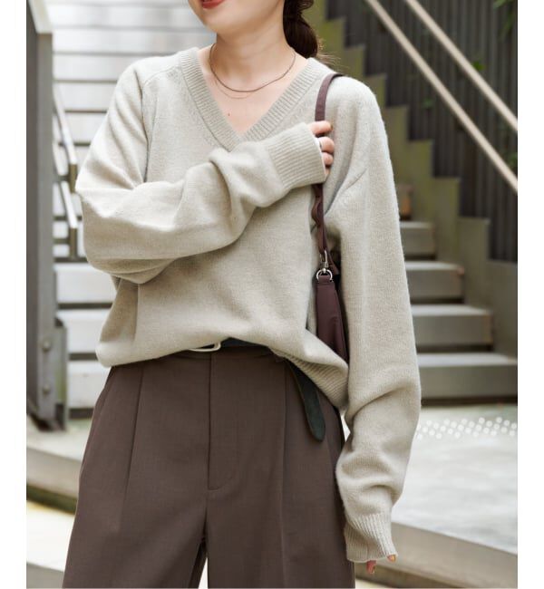 OUTDOOR PRODUCTS Usual Things「≪予約≫WOOL SIGNATURE Vネックニット」|ニット・セーター|