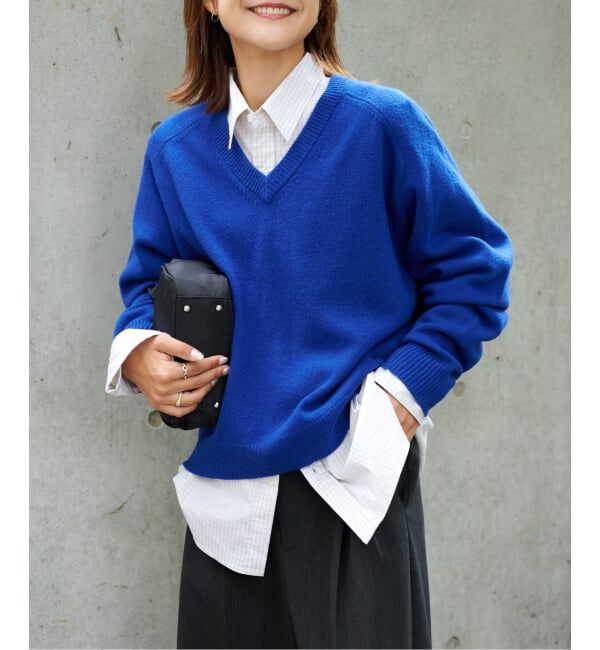 OUTDOOR PRODUCTS Usual Things「≪予約≫WOOL SIGNATURE Vネックニット」|ニット・セーター|