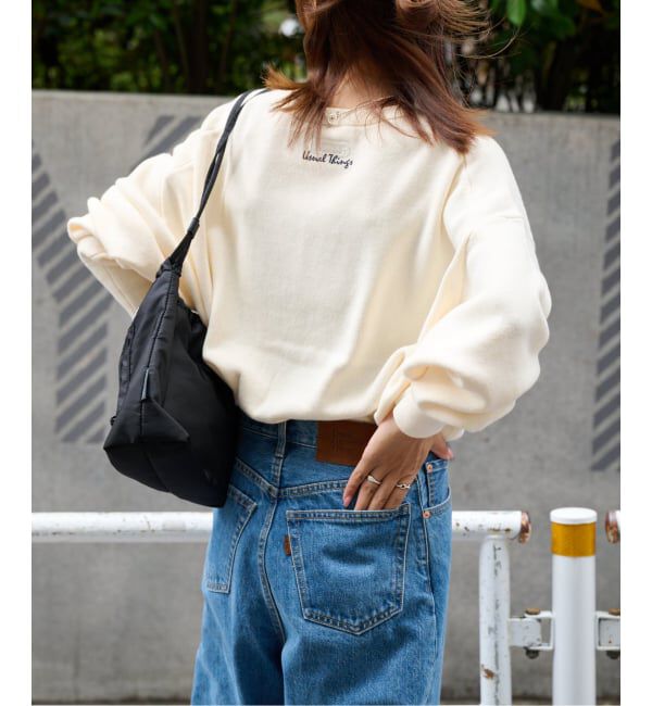 OUTDOOR PRODUCTS Usual Things「≪予約≫追加3 ロゴ刺繍スウェットライククルーネックニットプルオーバー」|ニット・セーター|