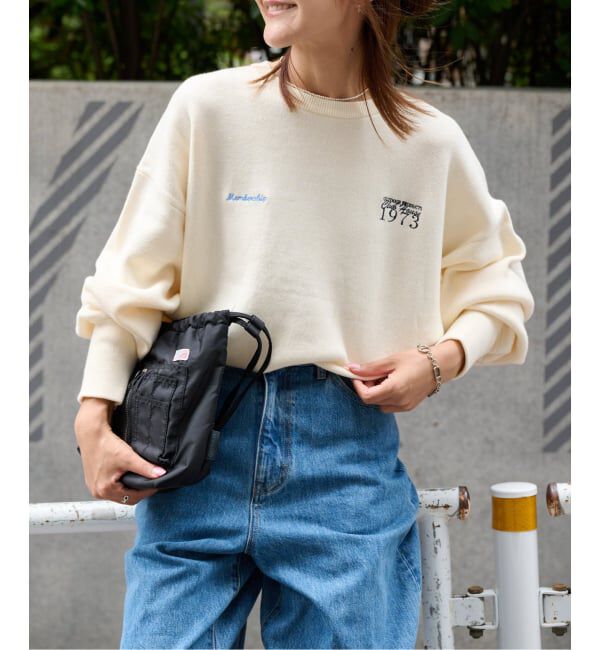 OUTDOOR PRODUCTS Usual Things「≪予約≫追加3 ロゴ刺繍スウェットライククルーネックニットプルオーバー」|ニット・セーター|