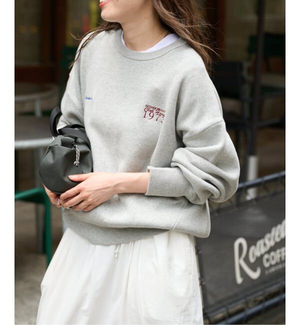 OUTDOOR PRODUCTS Usual Things「≪予約≫追加3 ロゴ刺繍スウェットライククルーネックニットプルオーバー」|ニット・セーター|