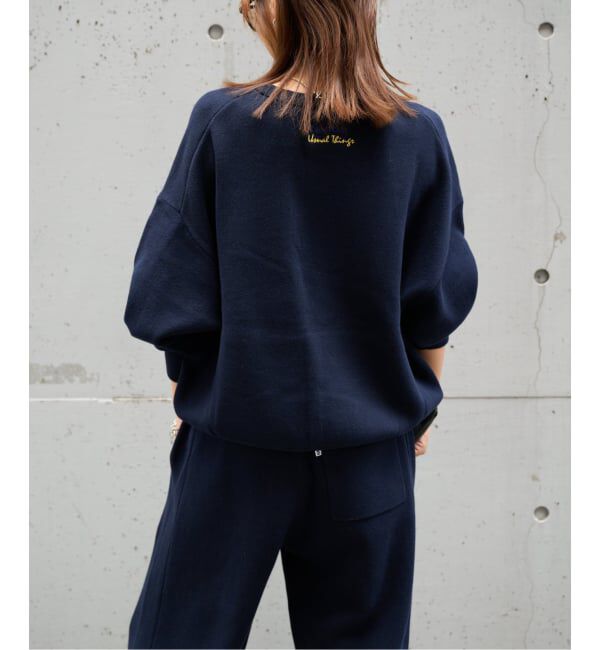 OUTDOOR PRODUCTS Usual Things「≪予約≫追加3 ロゴ刺繍スウェットライククルーネックニットプルオーバー」|ニット・セーター|