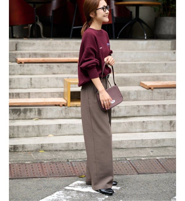 OUTDOOR PRODUCTS Usual Things「≪予約≫追加3 ロゴ刺繍スウェットライククルーネックニットプルオーバー」|ニット・セーター|