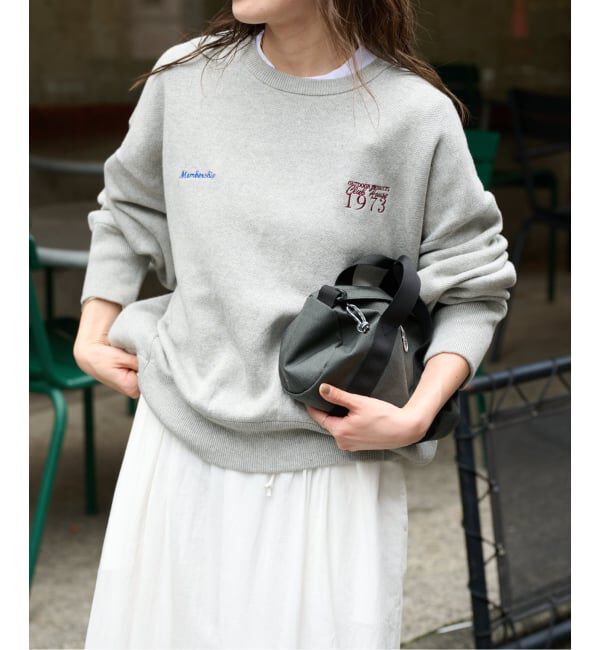 OUTDOOR PRODUCTS Usual Things「≪予約≫追加3 ロゴ刺繍スウェットライククルーネックニットプルオーバー」|ニット・セーター|