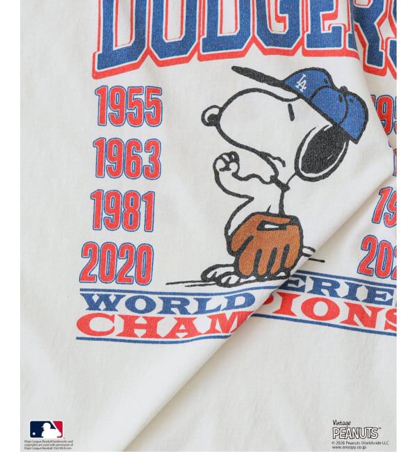 JOURNAL STANDARD relume「《追加》PEANUTS / ピーナッツ 別注 MLB ベースボール プリントTシャツ」|Tシャツ・カットソー|