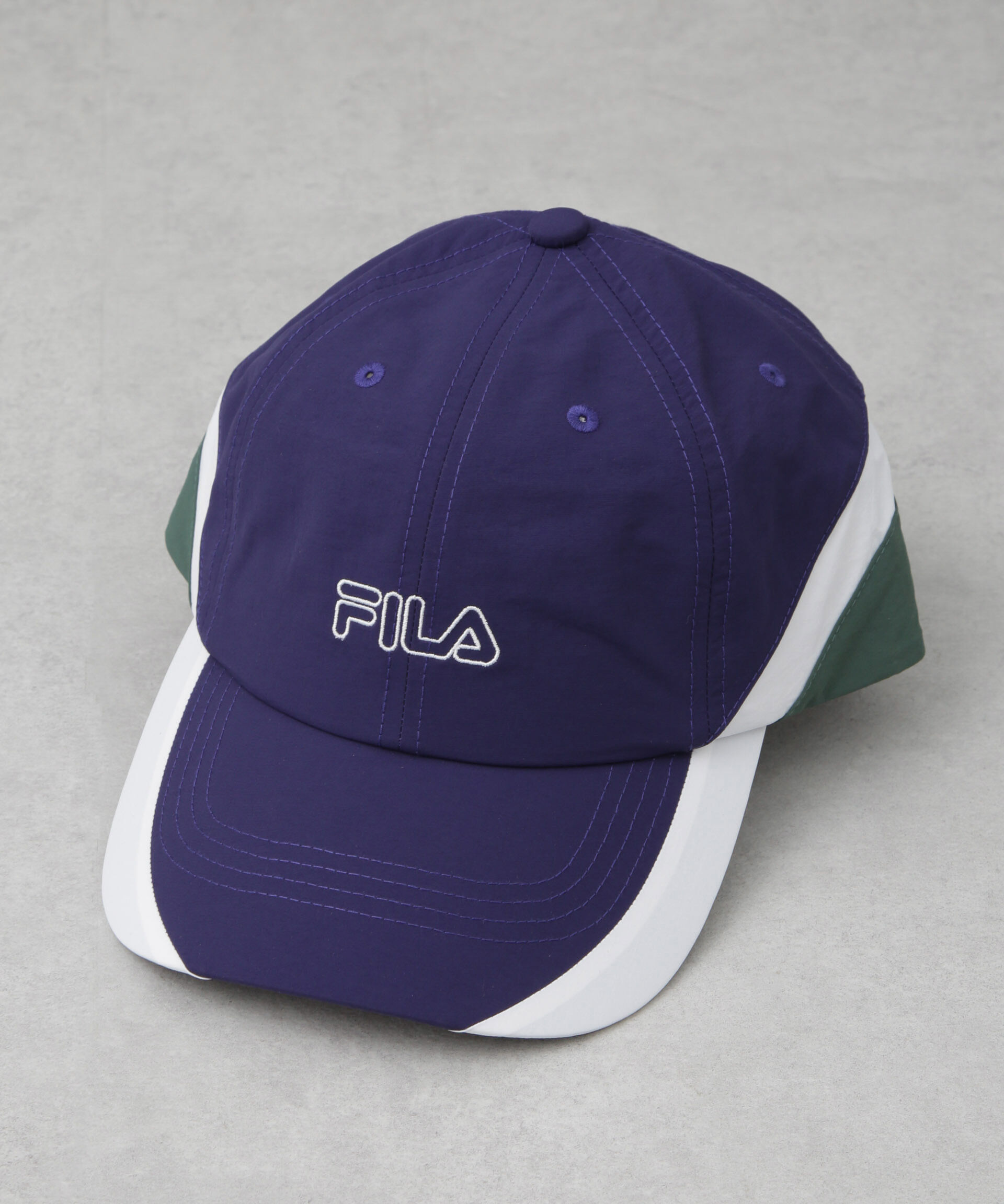 NANO universe「FILA/FLU 3 COLOURS 6P CAP」|キャップ・キャスケット|ネイビー