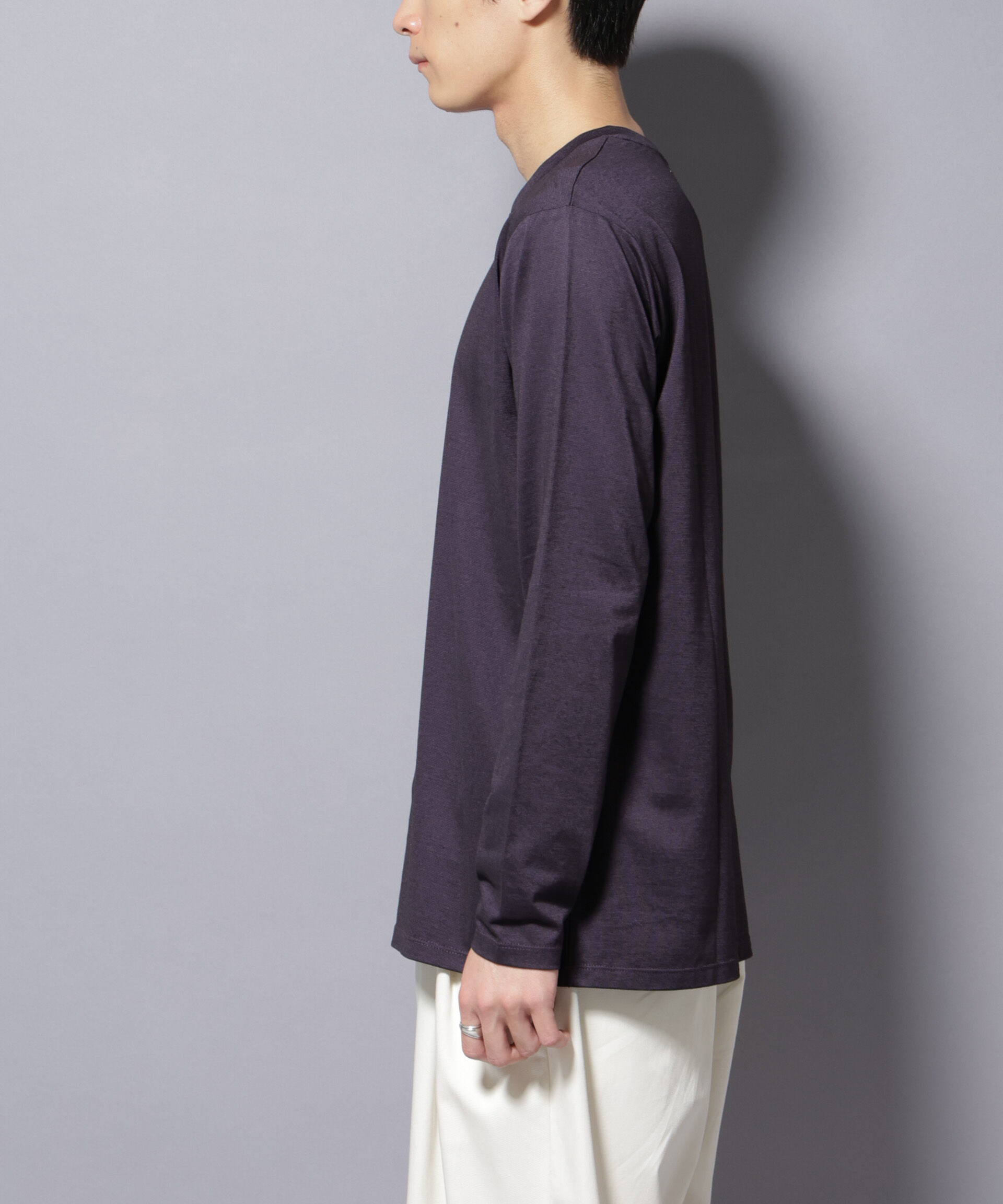 NANO universe「ソラーロライトストレッチヘンリーネックTシャツ 長袖」|Tシャツ・カットソー|