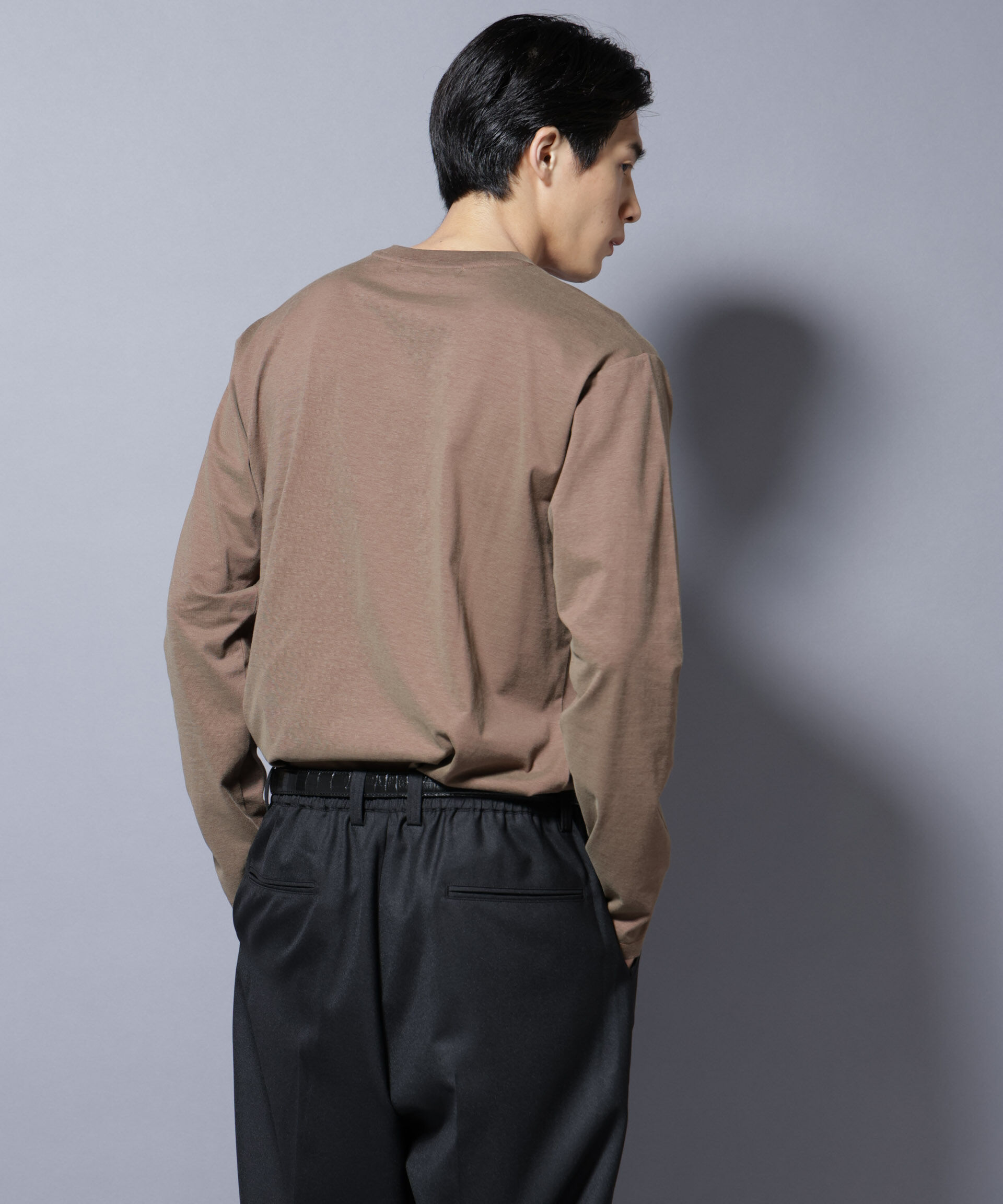 NANO universe「ソラーロライトストレッチヘンリーネックTシャツ 長袖」|Tシャツ・カットソー|