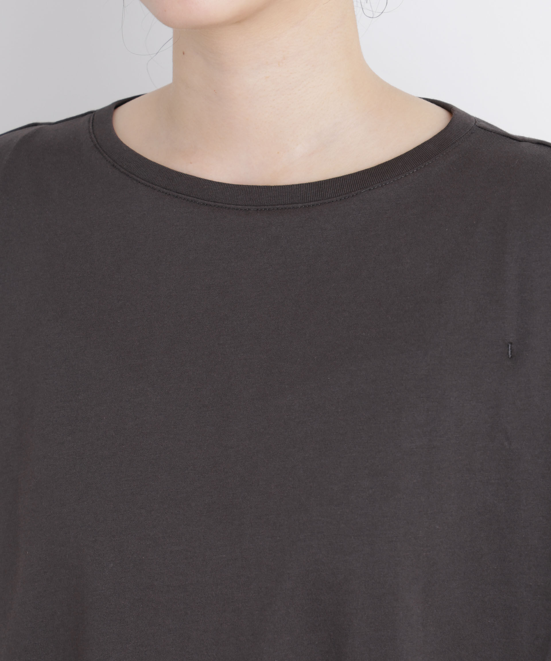 NANO universe「NANOFINE ボックスフレアカットトップス」|Tシャツ・カットソー|