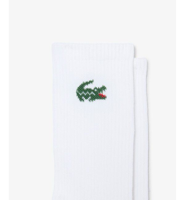 LACOSTE「ワニロゴジャカード スポーツソックス3足セット 底パイル仕立て」|ソックス|