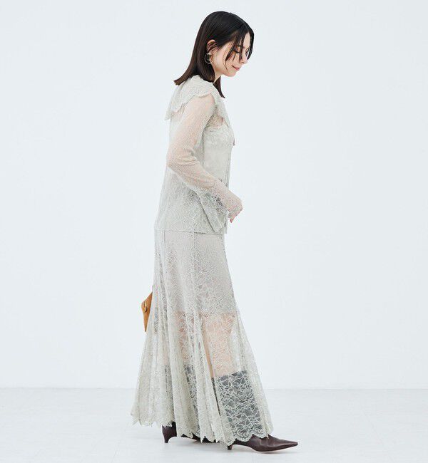 NOLLEY'S sophi「《セットアップ対応》ウォッシャブラルッセルレースマキシマーメイドスカート」|スカート|