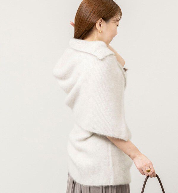 NOLLEY'S sophi「ウール混ヘアリー片開きポンチョ」|ニット・セーター|