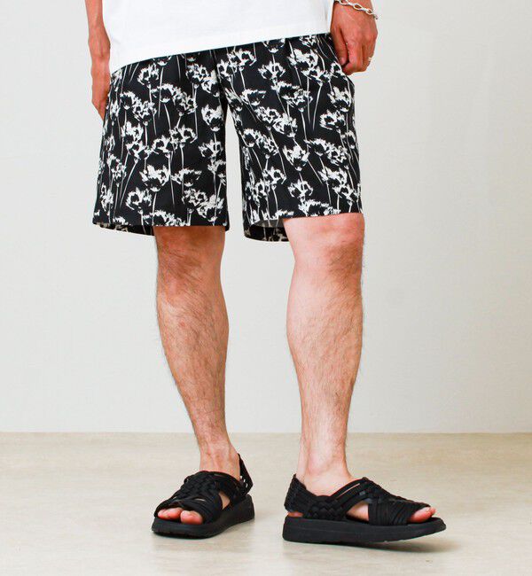 GLOSTER「【リゾート感漂う】vacation shorts 総柄イージーショーツ」|その他|ブラック系その他