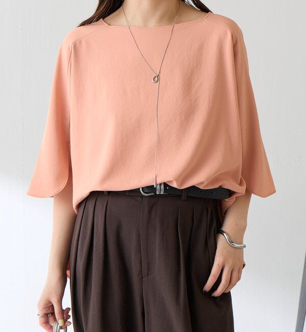  「《接触冷感/UVカット/体型カバーに◎》ジャージスクエアブラウス」|シャツ・ブラウス|