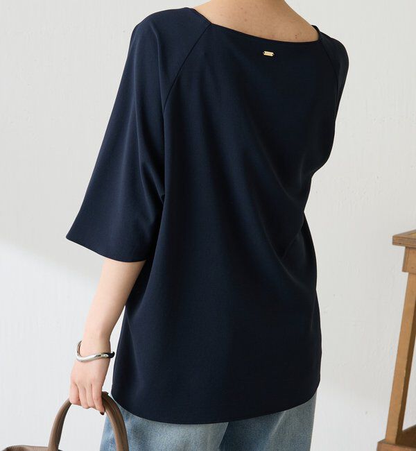  「《接触冷感/UVカット/体型カバーに◎》ジャージスクエアブラウス」|シャツ・ブラウス|