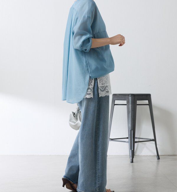  「【ロングシーズン着られる/丈調整可能◎】ヴィンテージライクオーバーシャツ」|シャツ・ブラウス|