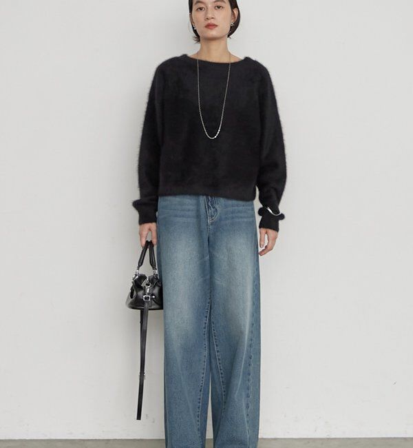  「《前後着用可》ファーカシミヤ2WAYカーディガン」|ニット・セーター|