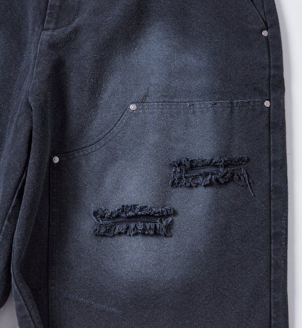  「【KOOKY'N / UNISEX】ダメージダックハーフパンツ」|チノ|