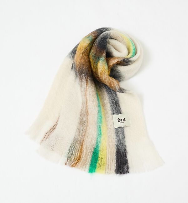 ABAHOUSE「【814 EZCARAY】MOHAIR TARTAN モヘヤ マフラー」|マフラー|ホワイト