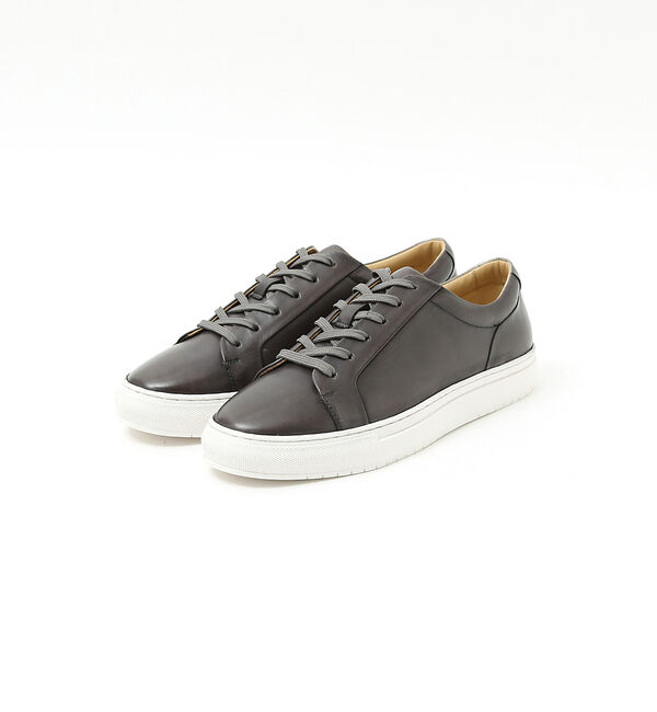 alfredoBANNISTER「【SHOO IN SHOE】究極のベーシック オールレザースニーカー」|スニーカー|グレー