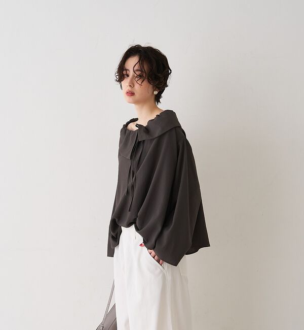 Rouge vif「オーバーカラー変形 テントラインブラウス」|シャツ・ブラウス|