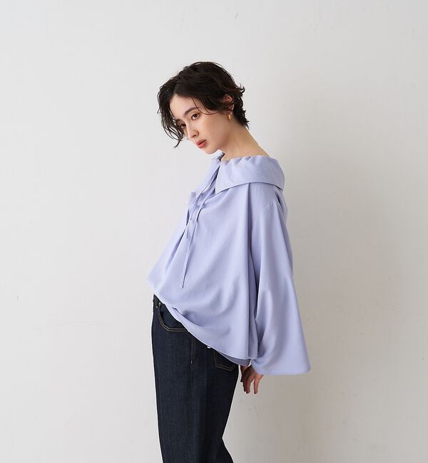 Rouge vif「オーバーカラー変形 テントラインブラウス」|シャツ・ブラウス|