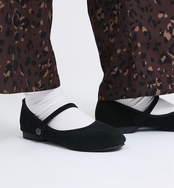 Rouge vif「【CROWN/クラウン】STRAP COURT JAZZ SUEDE/シューズ/」|バレエシューズ|ブラック
