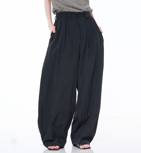 NOMINE「タック ボリュームパンツ」|その他|ブラック