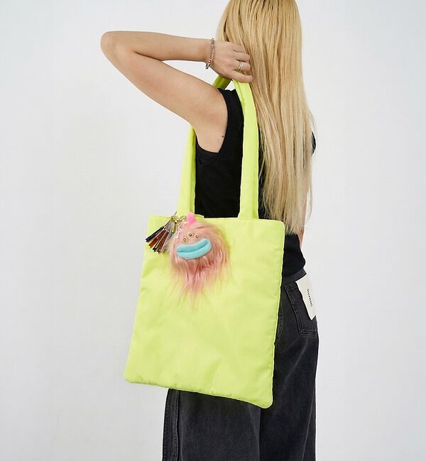 NOMINE「【cheek】neon monster tote ネオンモンスター フラット ト」|トートバッグ|イエロー