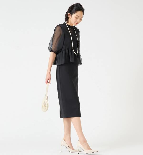 TIARA「オーガンジーコンビドレス」|ワンピース|