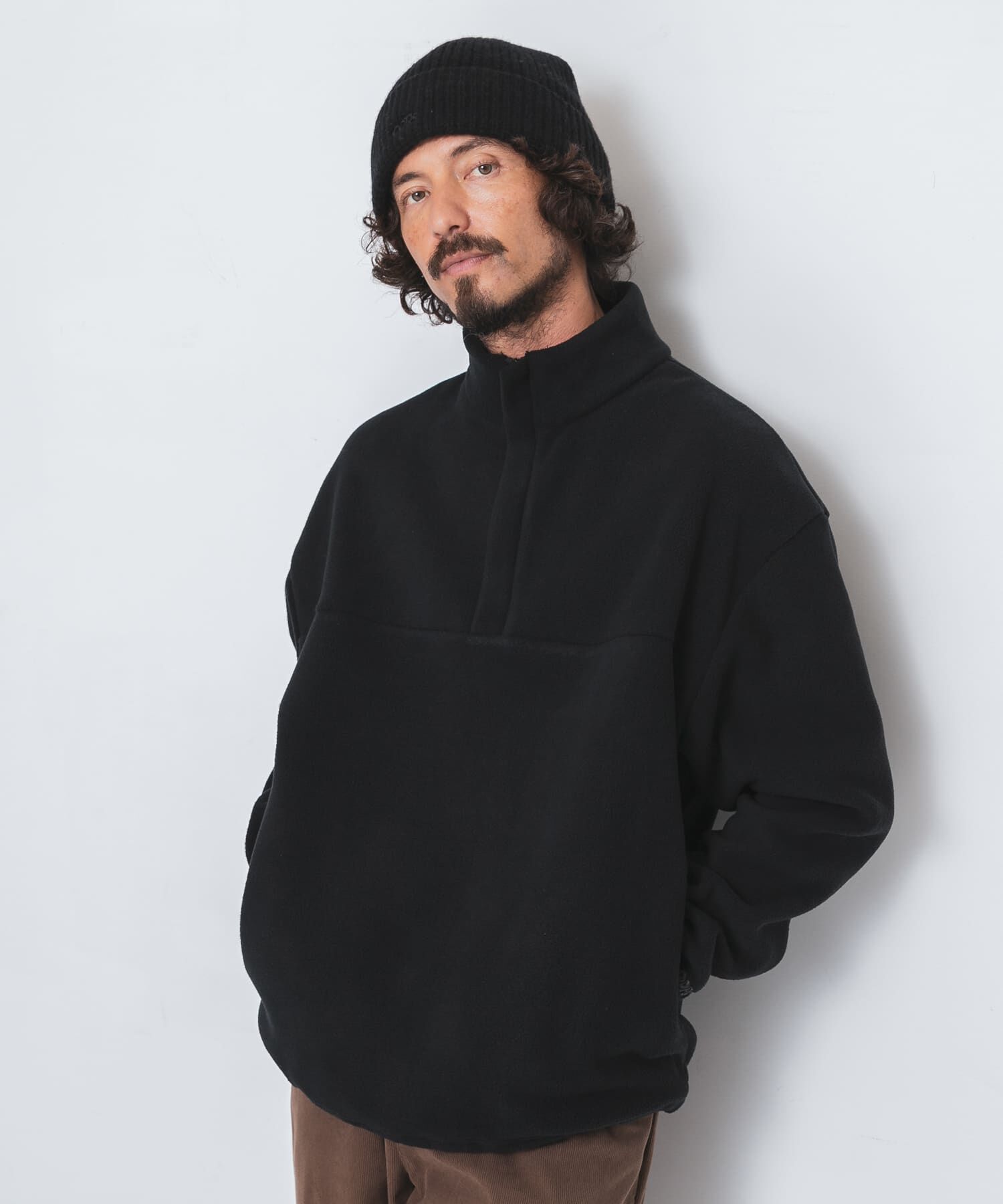 Sonny Label 「OOPS　リサイクルマイクロフリースハーフジップ」|その他|ブラック