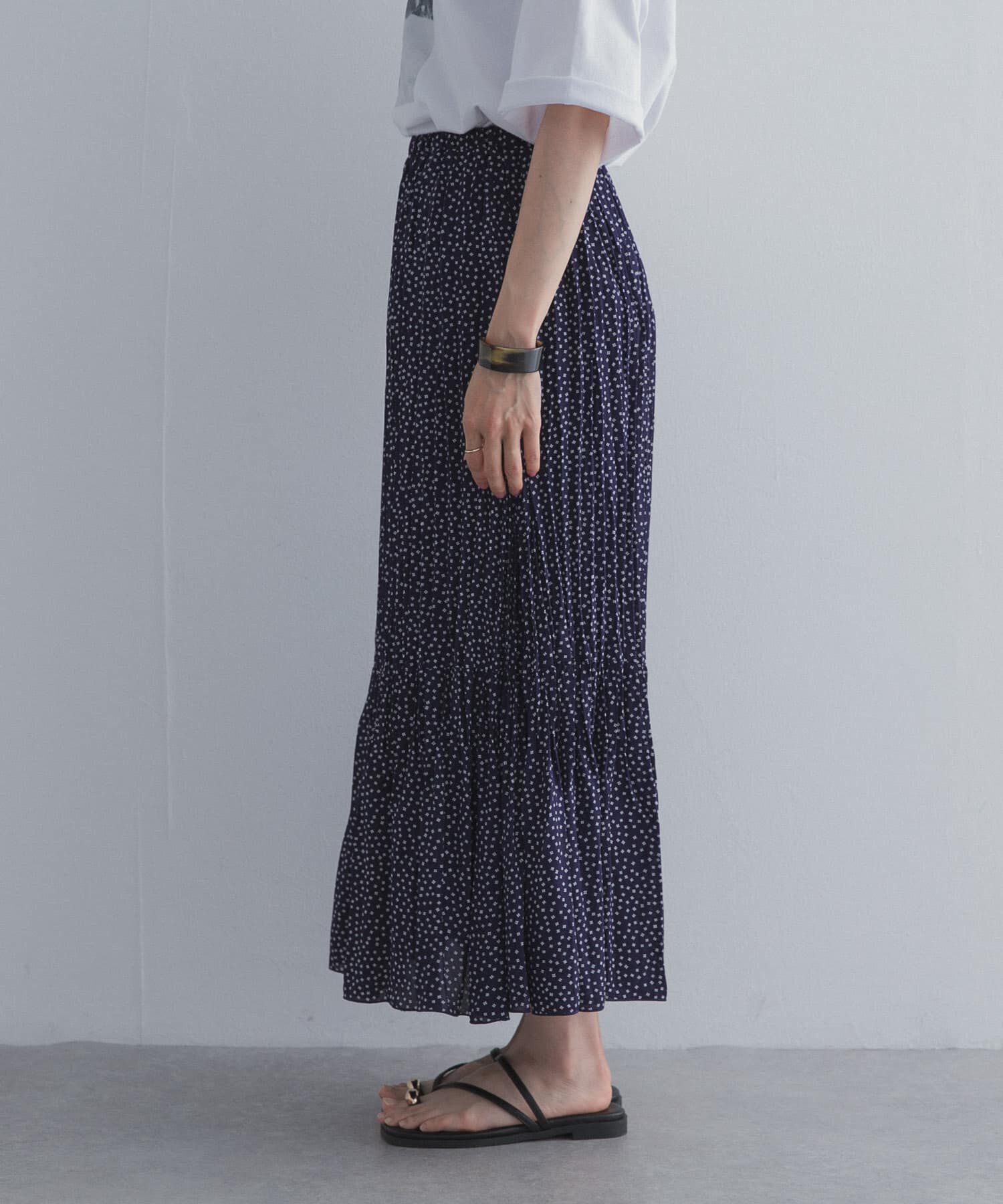 URBAN RESEARCH DOORS「フラワードットプリーツスカート」|スカート|