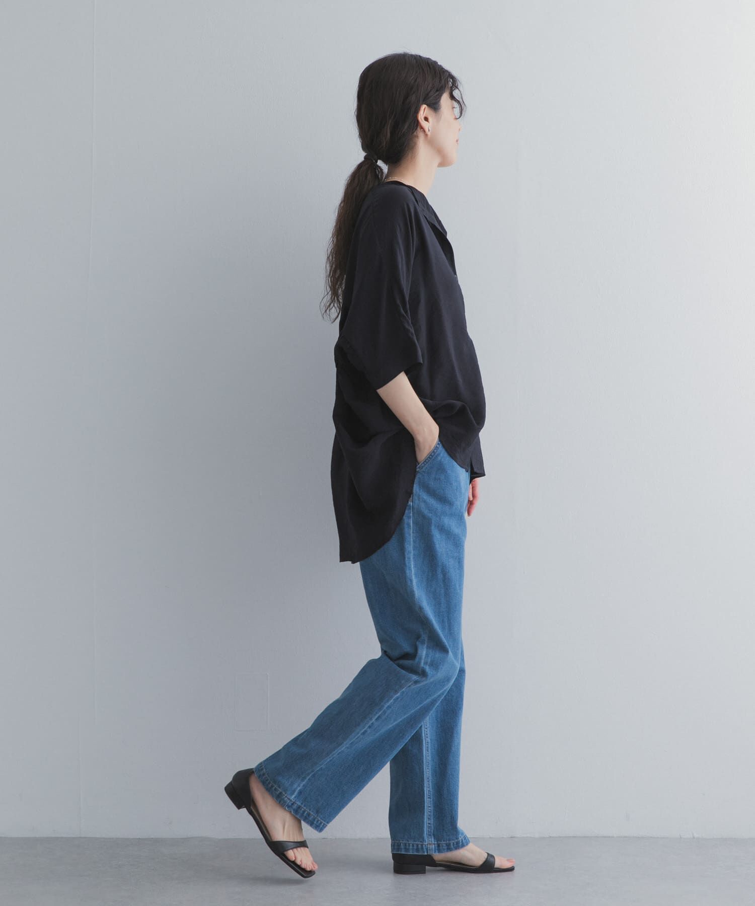 URBAN RESEARCH DOORS「バックシャーリングドルマンブラウス」|シャツ・ブラウス|