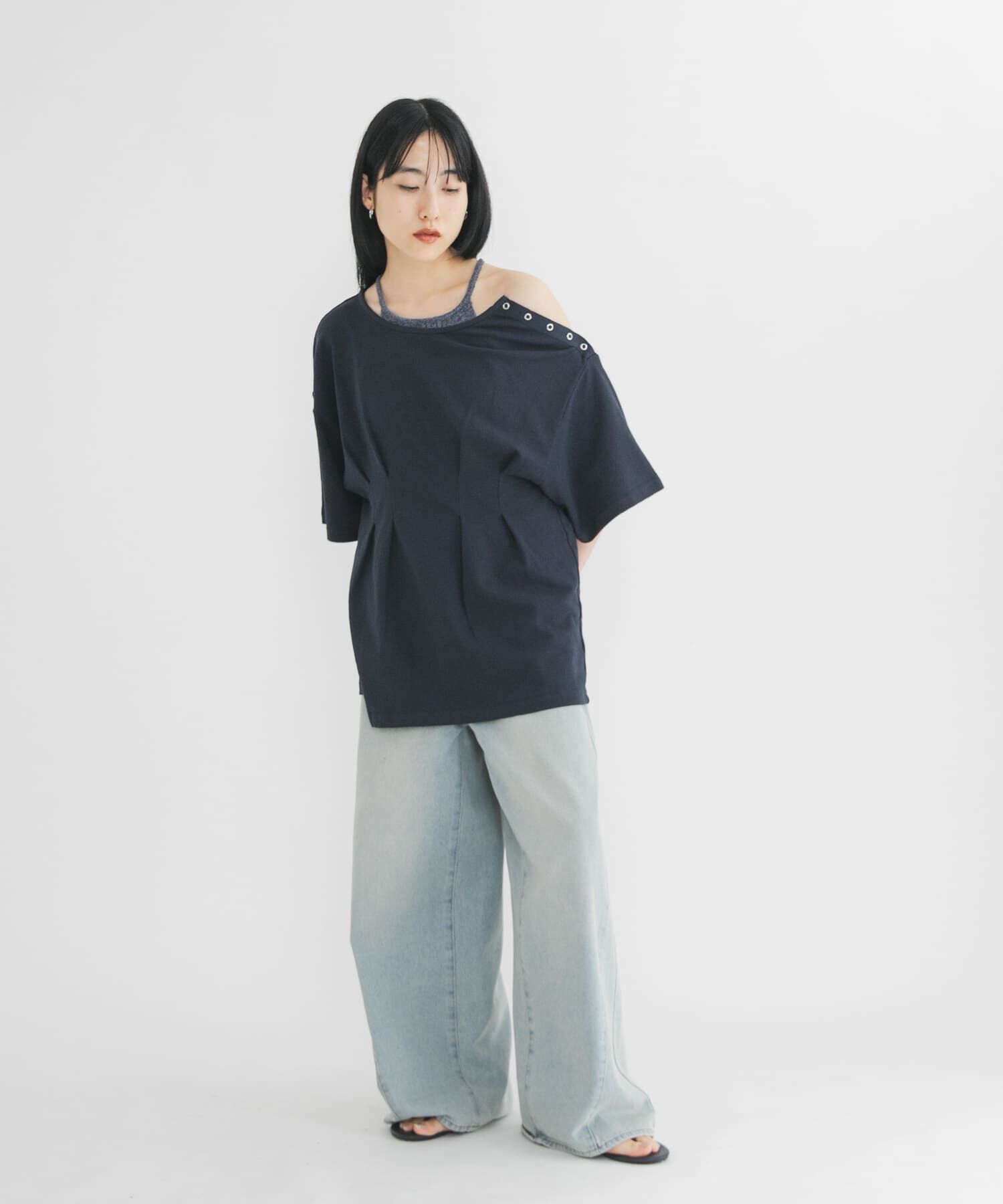 「スナップショルダールーズTEE」|Tシャツ・カットソー|