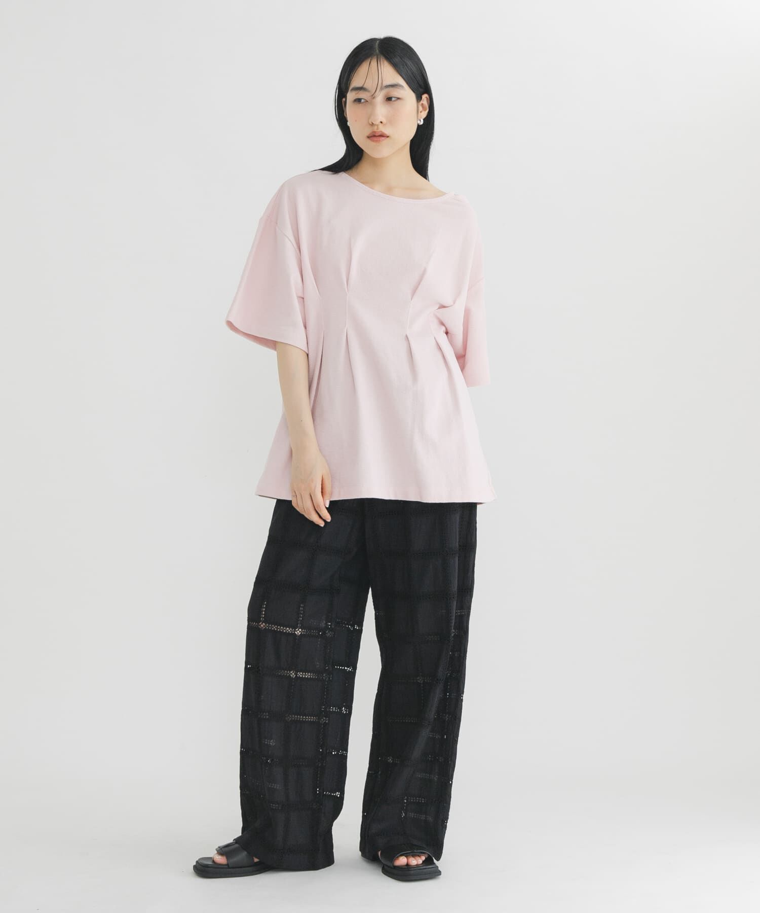  「スナップショルダールーズTEE」|Tシャツ・カットソー|ピンク