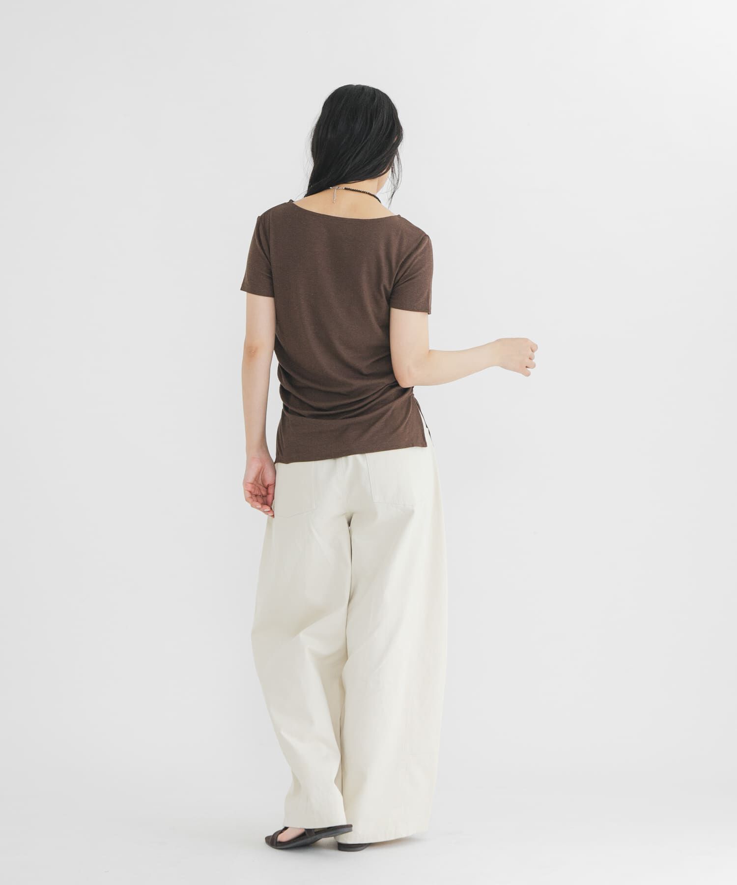  「シャーリングスリットTEE」|Tシャツ・カットソー|
