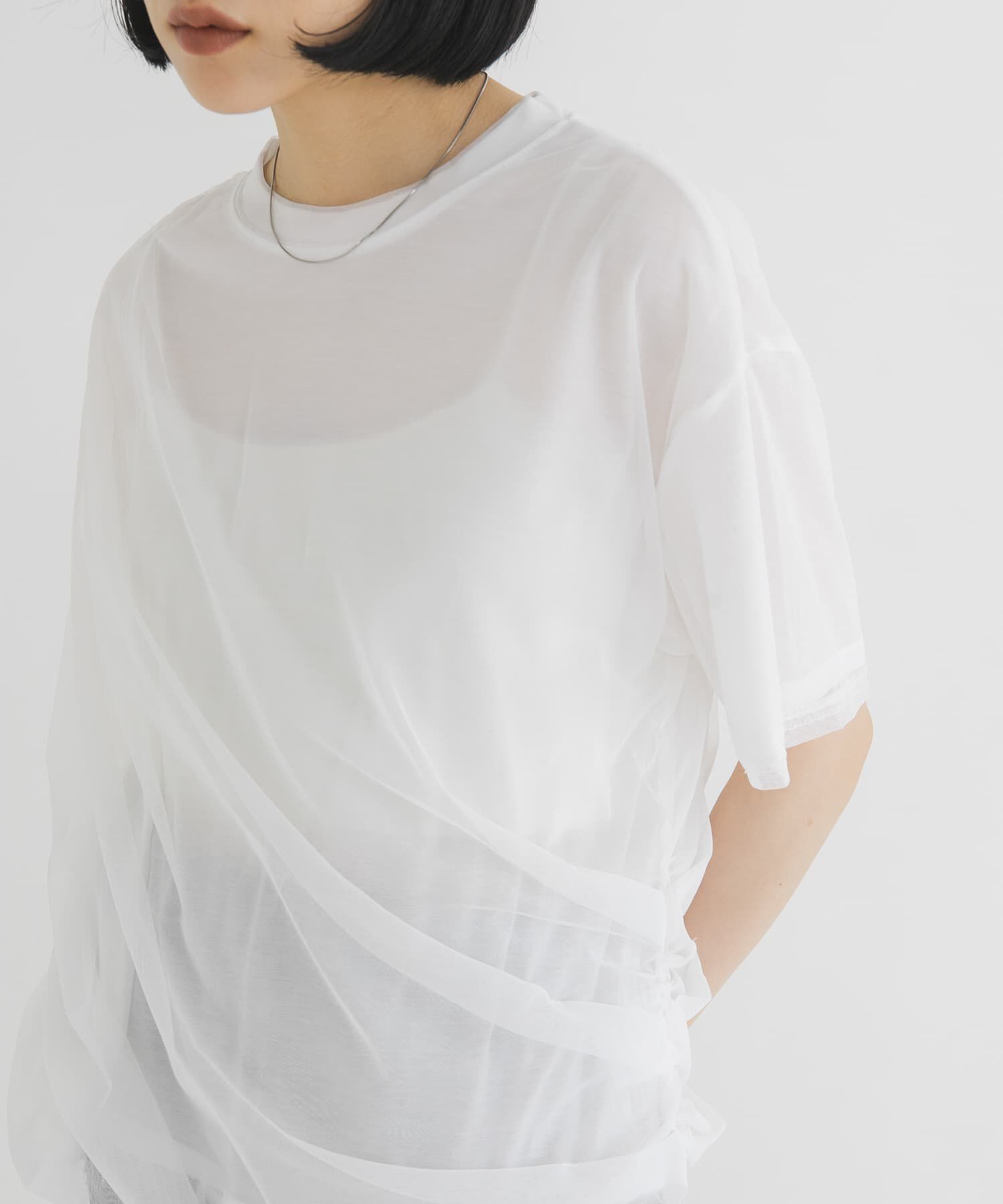  「シアーレイヤードTEE」|Tシャツ・カットソー|