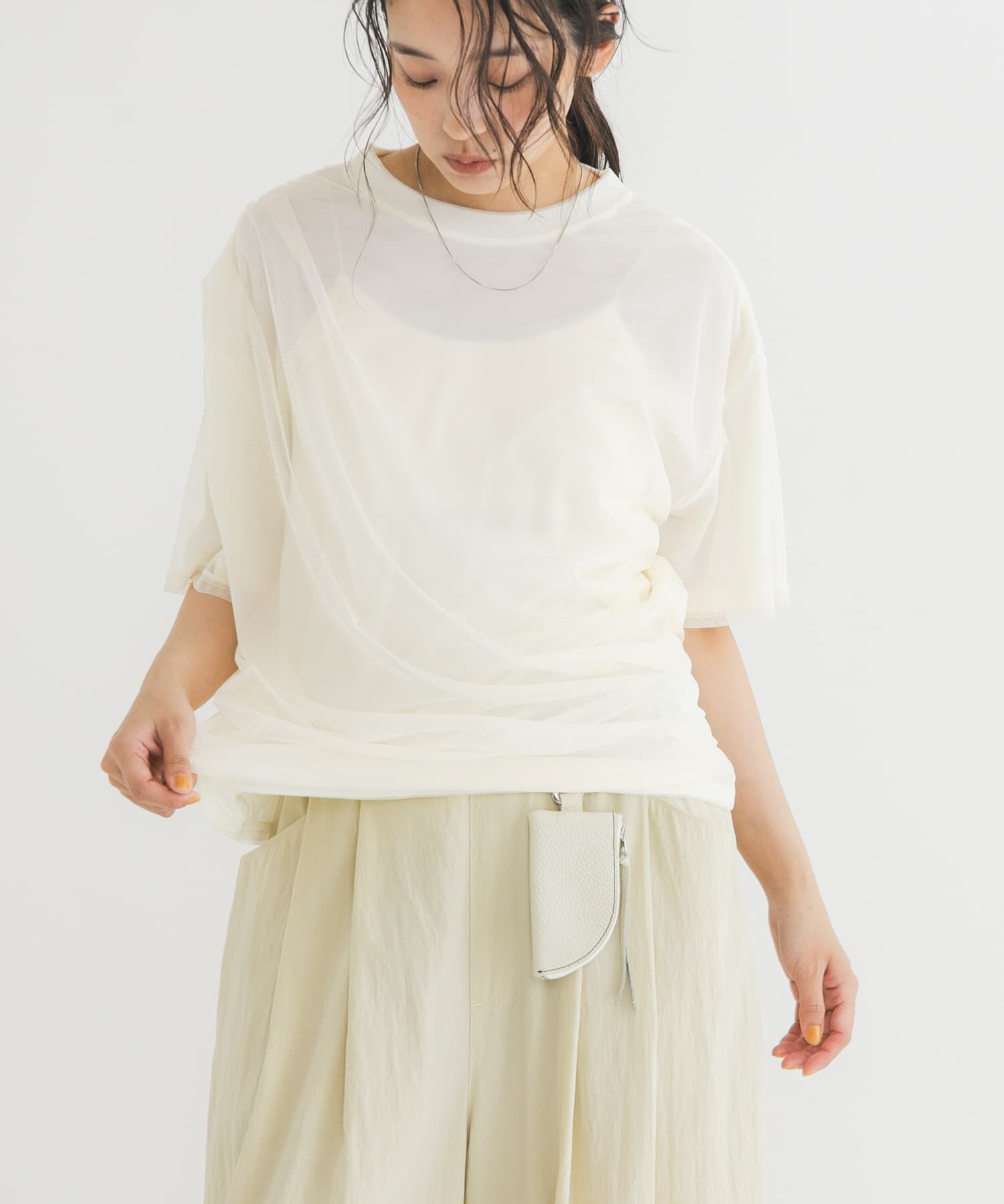  「シアーレイヤードTEE」|Tシャツ・カットソー|アイボリー