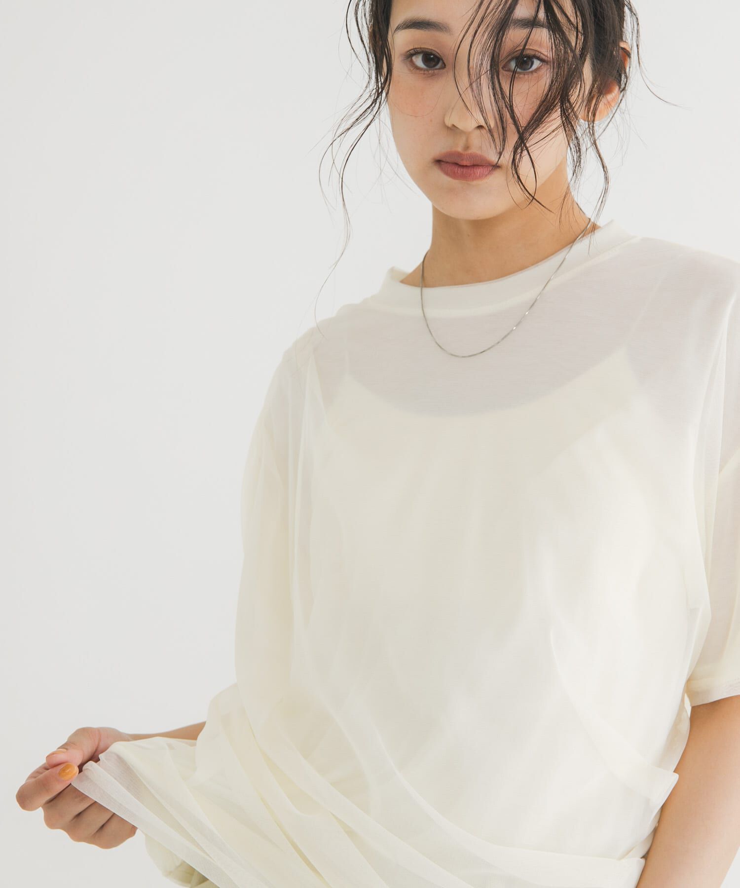  「シアーレイヤードTEE」|Tシャツ・カットソー|