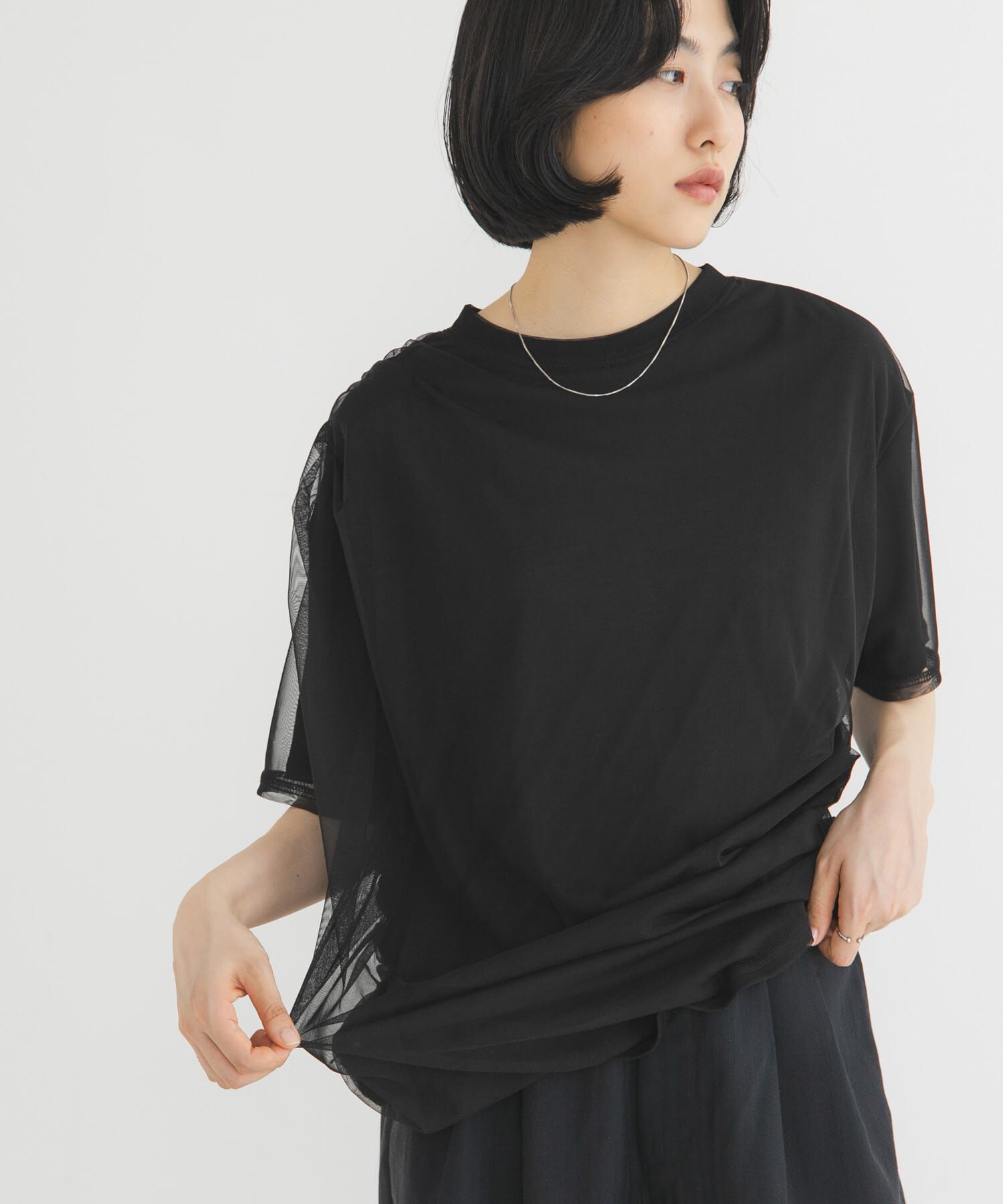  「シアーレイヤードTEE」|Tシャツ・カットソー|