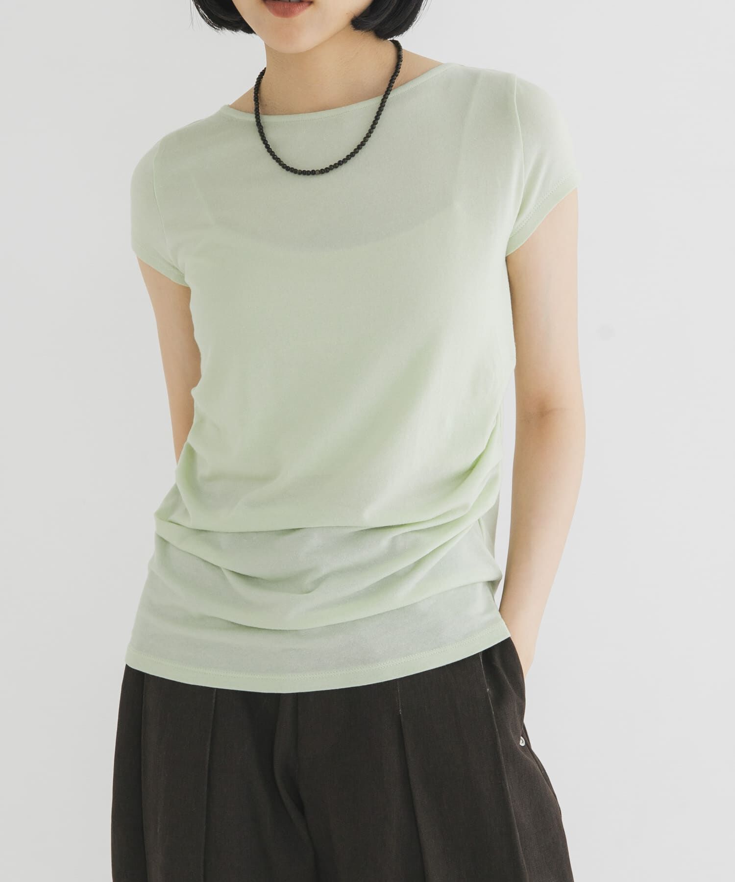  「タックドレープTEE」|Tシャツ・カットソー|グリーン系その他