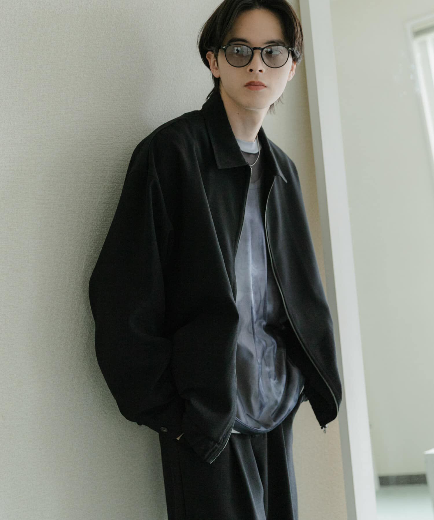 SENSE OF PLACE by URBAN RESEARCH「『UR TECH DRYLUXE』リネンライクジップブルゾン」|ブルゾン・スタジャン|