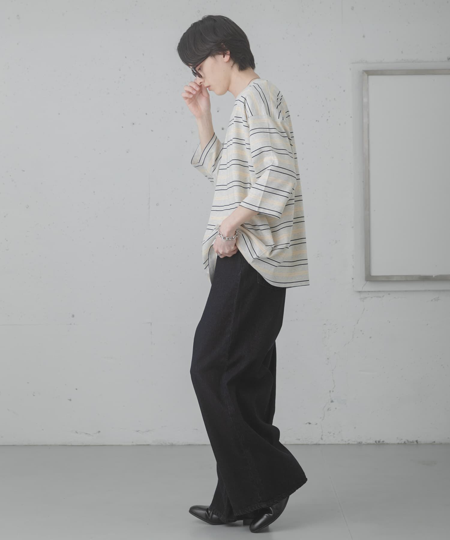 SENSE OF PLACE by URBAN RESEARCH「『ユニセックス』ボーダーエクストラルーズTシャツ」|Tシャツ・カットソー|