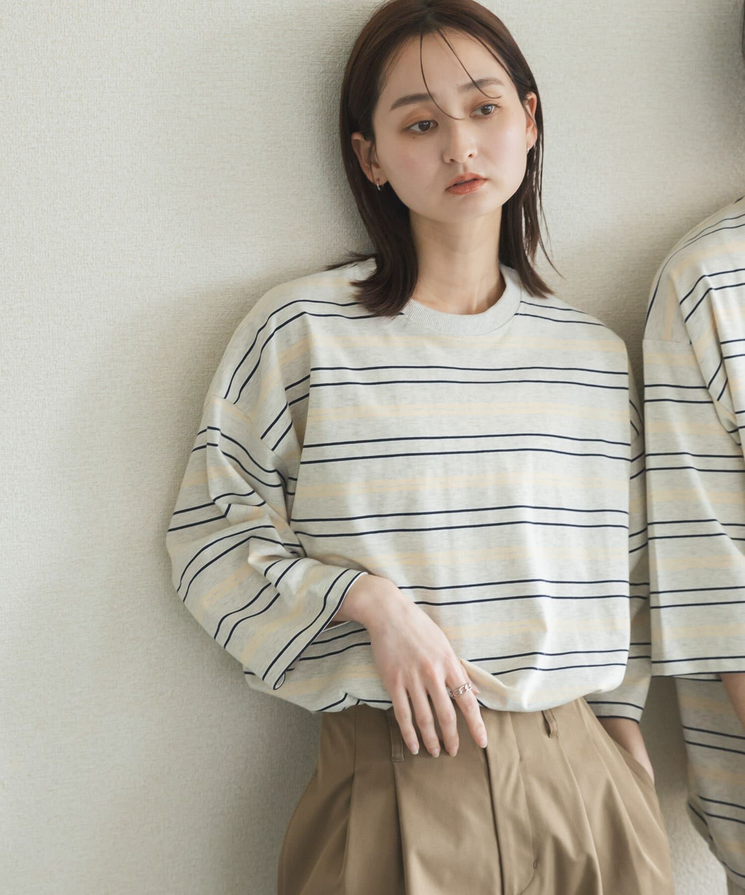 SENSE OF PLACE by URBAN RESEARCH「『ユニセックス』ボーダーエクストラルーズTシャツ」|Tシャツ・カットソー|